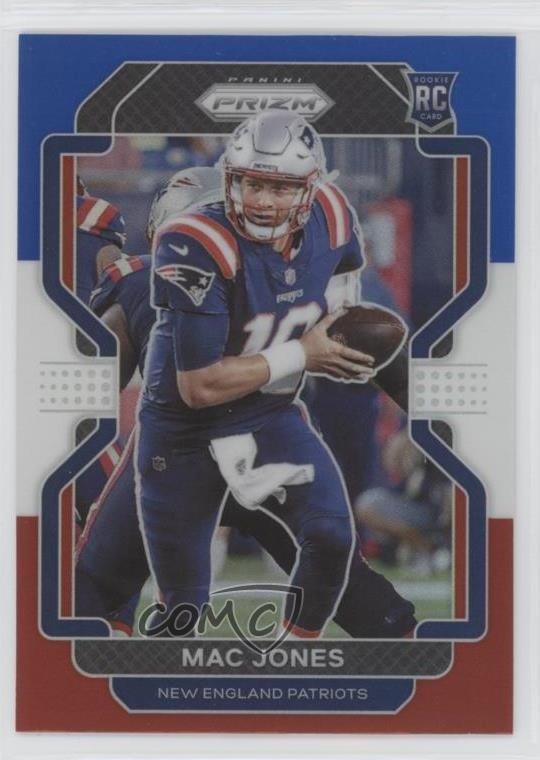 2021 Panini Prizm Rookie Red White & Blue Prizm Mac Jones #336 1sj6