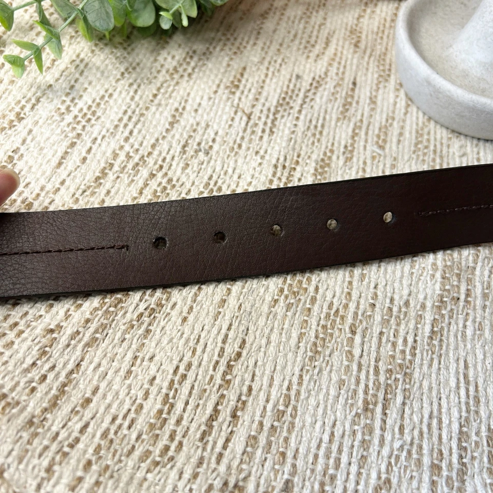 Cinturón Michael Kors Cuero Marrón Mediano - Hebilla Dorada, Nuevo Sin Etiquetas Foto 4 de 4