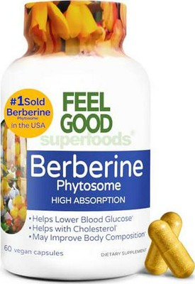 Feelgood Superfoods Berberine - High Absorption - 2200mg Equivalent - Herbal - -