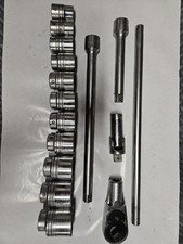 Snap-On 3/4" drive socket set 16 Peice ratchet SAE set 414AHD 1"- 1-7/8"