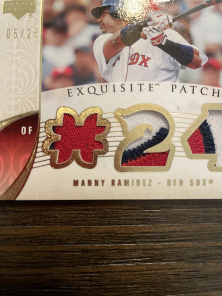 2006 Upper Deck Exquisite Patch Manny Ramirez Gold /25 Red Sox - Image 3 of 3