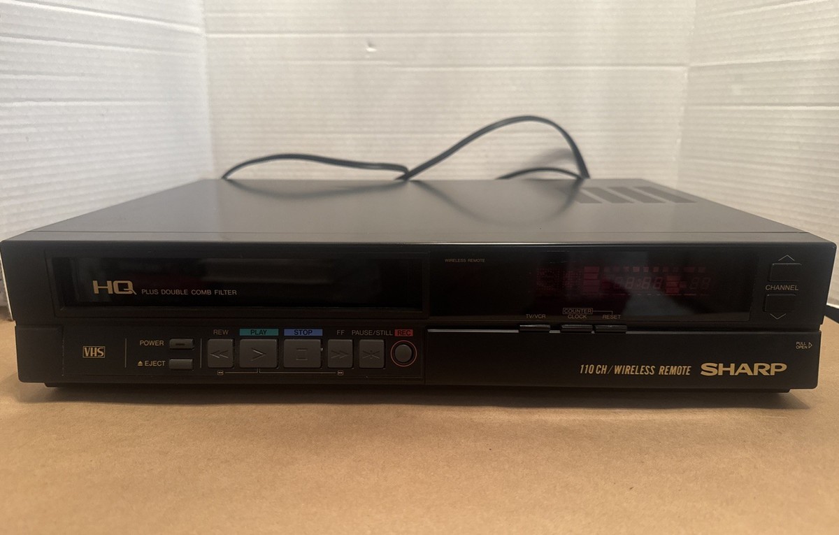 1987 Sharp VC-7843U HQ+ Double Comb Filter VCR VHS Player Vintage