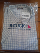 NWT MEN's UNTUCKit Short Sleeve Shirt - XXL - Regular Fit - "CLARKE"