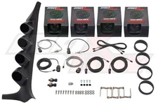 MaxTow 4 Gauge Diesel Kit + Black Quad Pod for 92-97 Ford F250 F350 Powerstroke