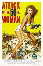 Attack of the 50ft woman  — Premium Film Poster, vintage Wall Decor