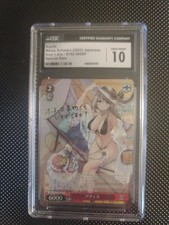 CGC 10 Aquila Weiss Schwarz 2022 JP  Azur Lane - S102-085SP  Gold Signature