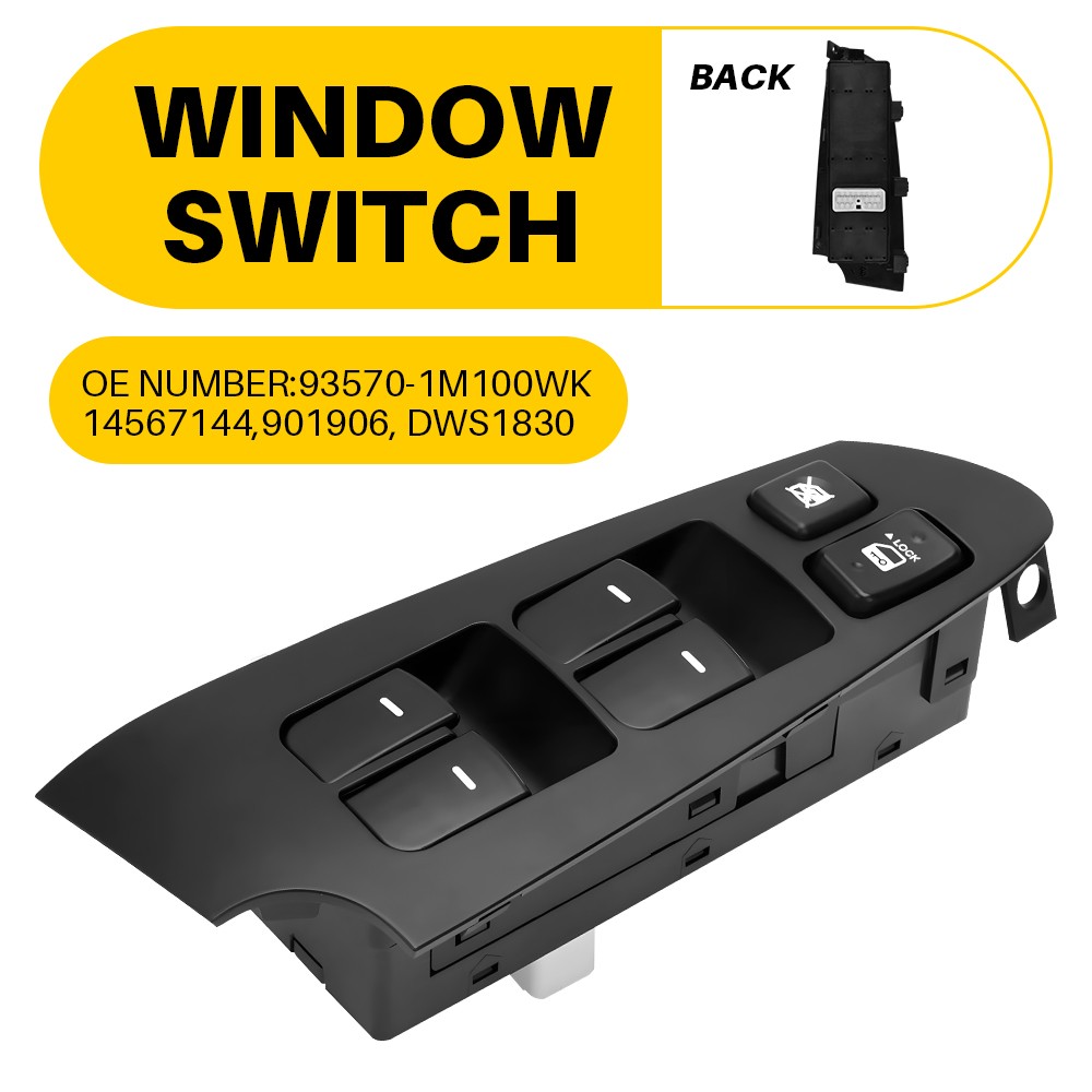 Front Left Master Main Power Window Switch For 2010-2013 Kia Forte 93570-1M100WK