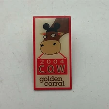 Golden Corral Lapel Pin C.O.W. Cow Hat Pin Advertising 2004 Customer Of The Week