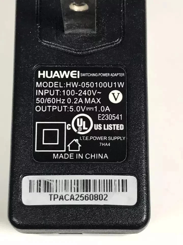 Bloque de alimentación cargador de pared USB original Huawei HW-050100U1W para Ascend serie Y Foto 2 de 4