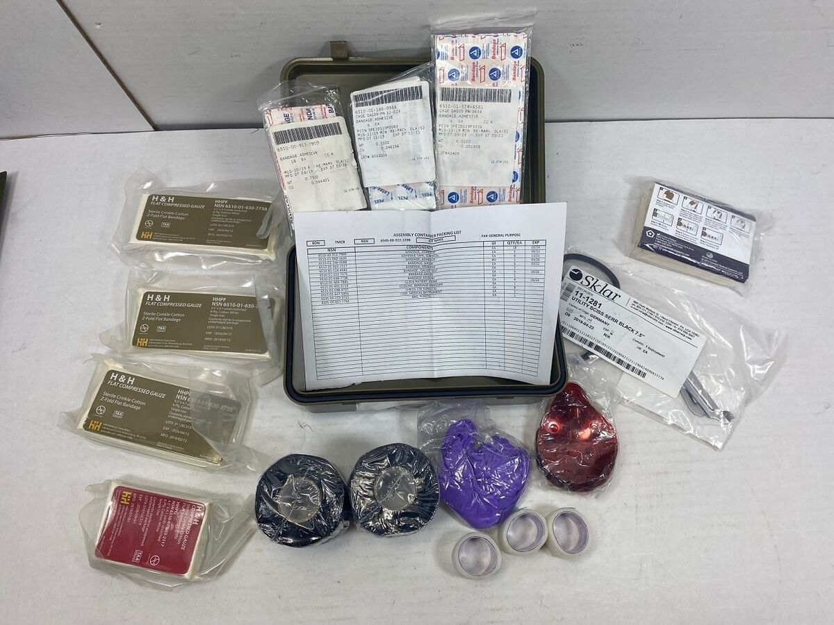 US MILITARY First Aid Kit Box , Complete | eBay