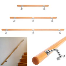 Beech Wooden Stair Handrail Step Grab Rail Wall Rails Bannister Staircase Safety
