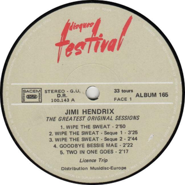 JIMI HENDRIX The Greatest Original Sessions 1975 or. FRANCE 2lp