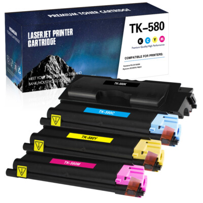 4x XXL Toner Kompatibel für Kyocera TK-580 TK580 Mita FS-C5150DN ECOSYS P6021 