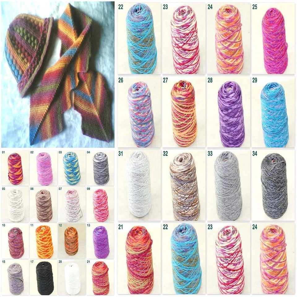 Sale 500gr NEW 1 Cone Yarn Chunky Hand Knitting Colorful Warm Soft Wool Cashmere - Image 4 of 4