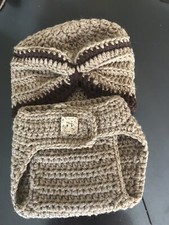 Adjustable Diaper Cover And Hat For Newborns To Six Months