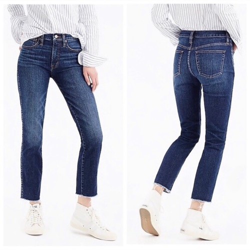 J. Crew Vintage Straight Jeans Frayed 