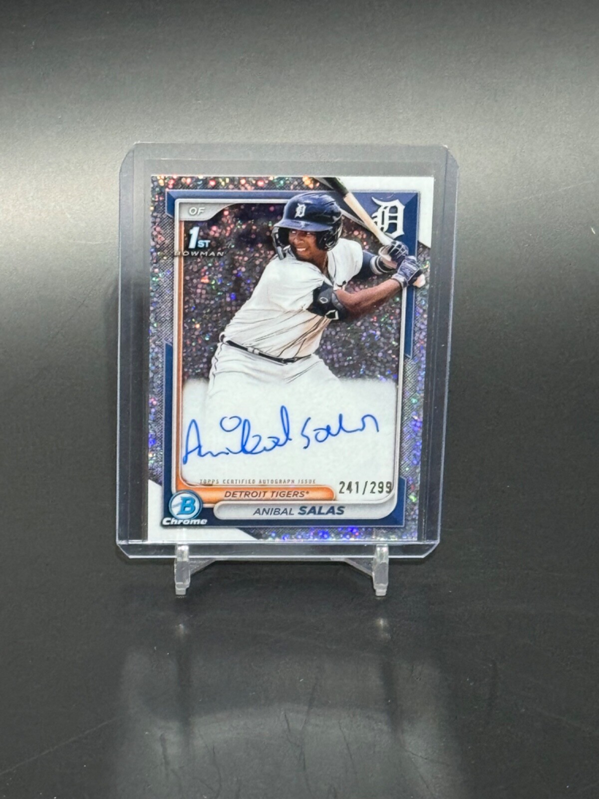 2024 Bowman Chrome #CPA-ASA Anibal Salas Speckle Refractor Auto /299 Detroit