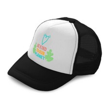 Kids Trucker Hat Be Kind to Our Planet Heart Leaves Boys Caps  Girls Caps