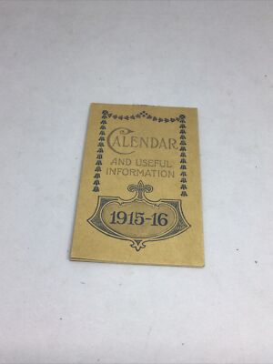 Rare 1915-16 Emerson s Bromo-Seltzer For Headaches Advertising Calendar 