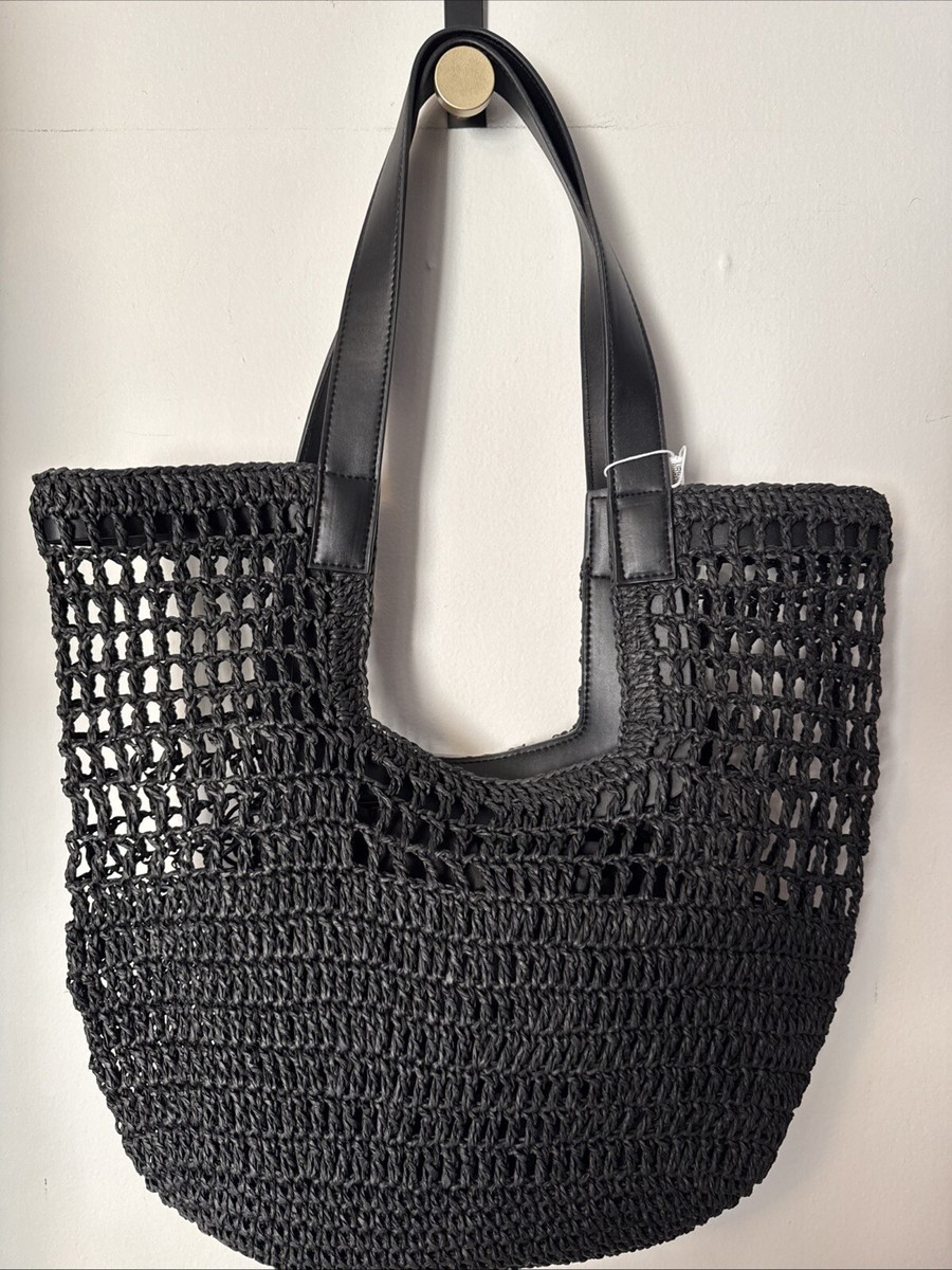 Urban Expressions Woven Tote Bag Black