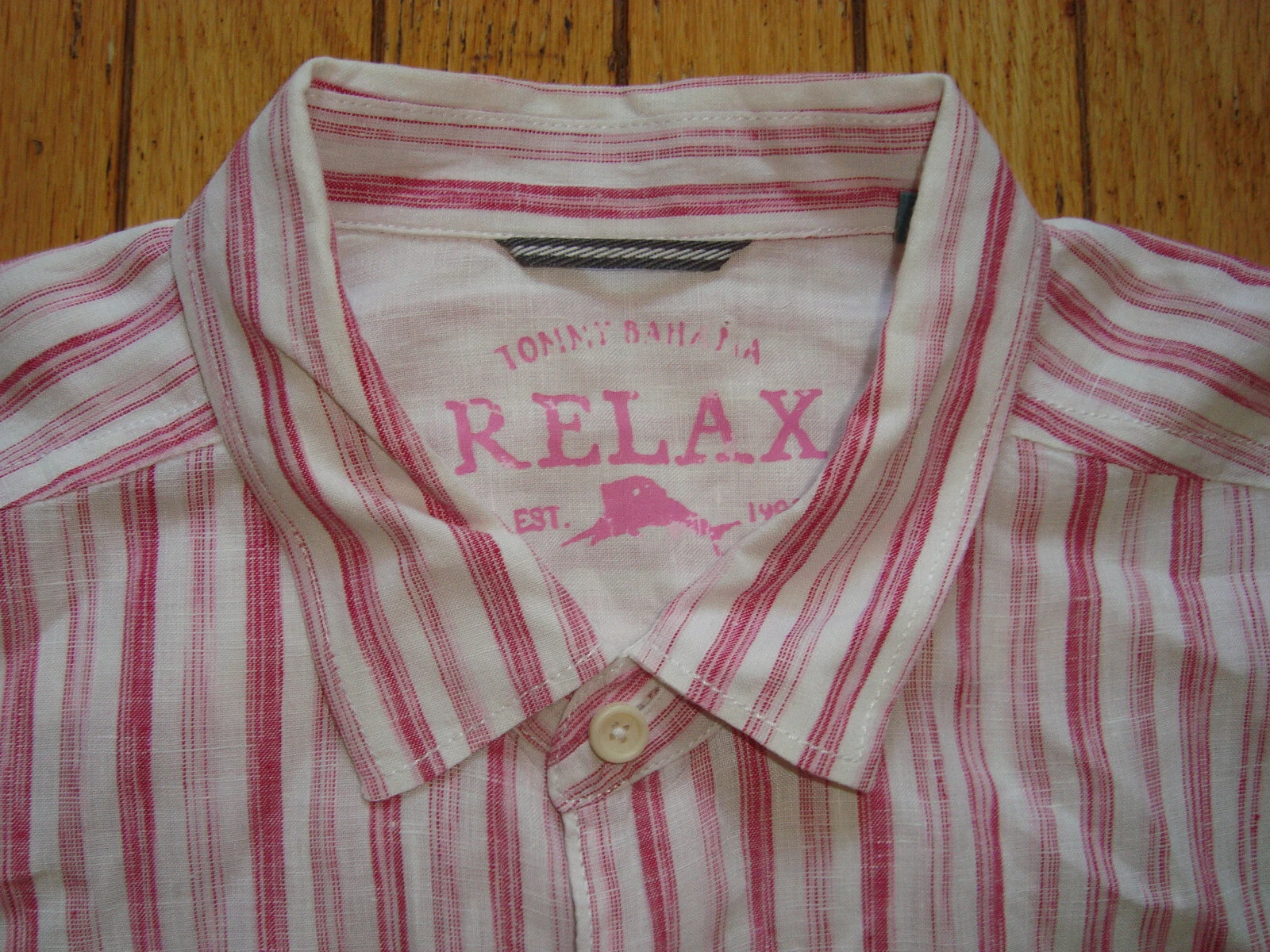 TOMMY BAHAMA RELAX MEN'S 100% LINEN LONGSLEEVES SHIRT SIZE XL HARDLY WORN!