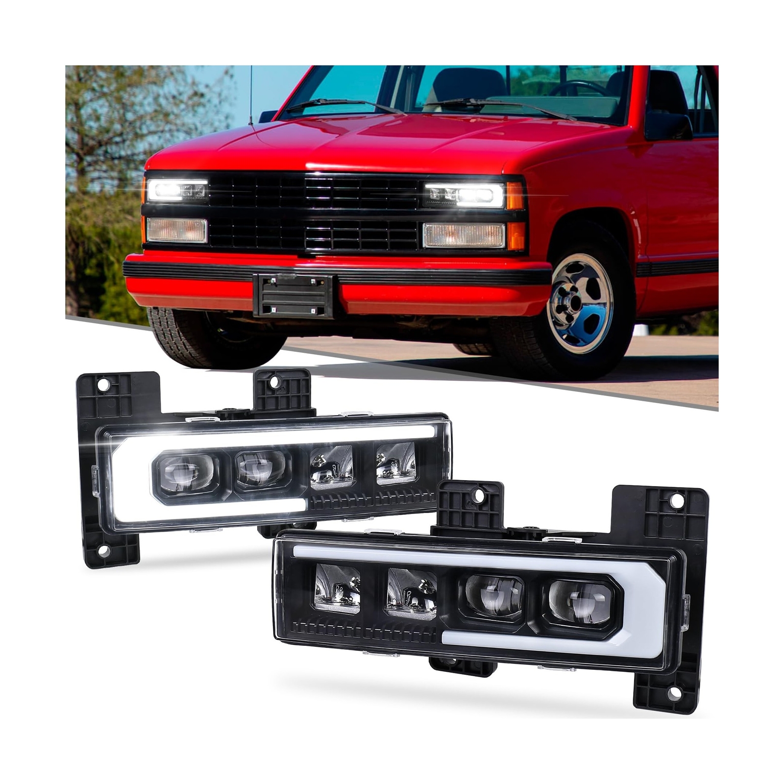Upgrade Headlights NEW LED Headlights Assembly Upgrade 500% Brighter Projector Headlights ...