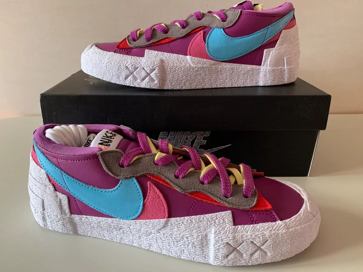 NIKE BLAZER LOW SACAI KAWS PURPLE - EUR 42 - US 8.5 - UK 7.5 DS NEW