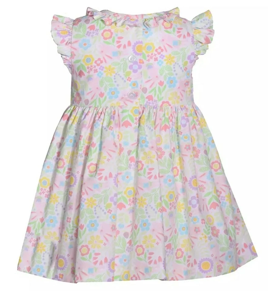 Bonnie Jean Baby Girl's Smocked Embroidered Easter Theme Dress-Size-24M - Image 3 of 4