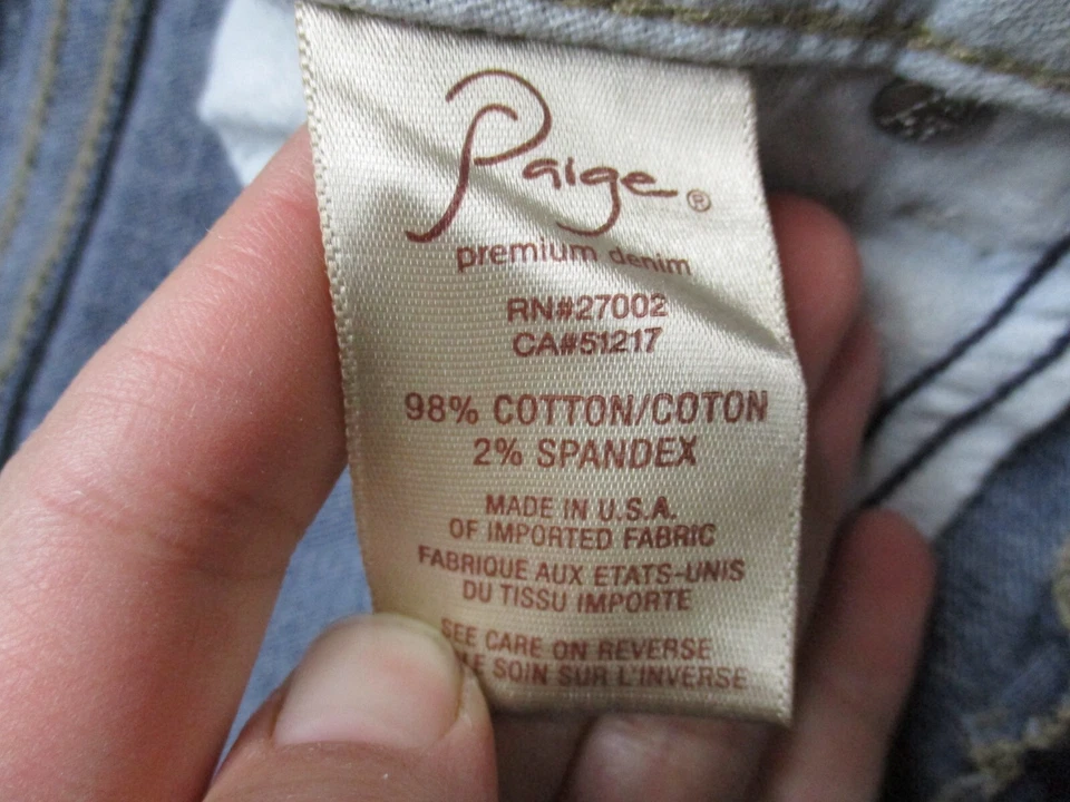 Paige шорты женщин 27 синий джинсовой ткани отрезать Hot шорты Fray хлопок эластичной - Изображение 4 из 4