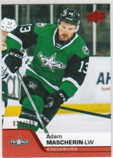 20/21 2020/21 Upper Deck AHL Exclusives #122 Adam Mascherin - Texas Stars /100
