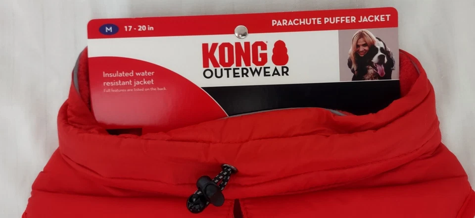 Red KONG Dog Parachute Puffer Vest, Medium 17"-20" (Back Length) - Image 4 of 4