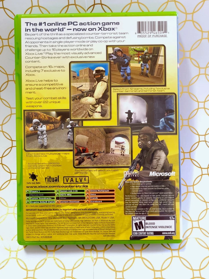 Counter-Strike (Microsoft Xbox, 2003) CIB Complete - TESTED  - Image 3 of 4