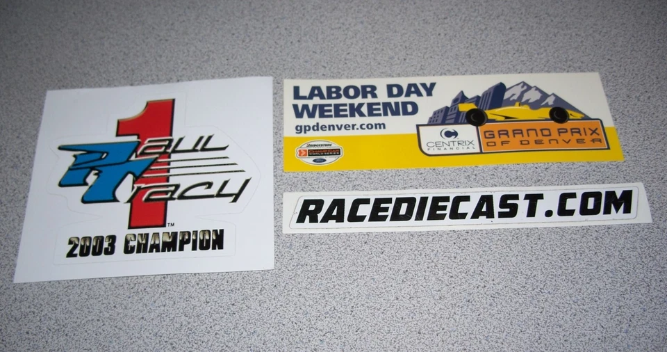 #3 PAUL TRACY "PLAYERS LIVERY" PLUS CHAMP/CENTRIX DECALS  2003 CART CHAMP ACTION - Image 2 of 4