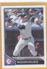 2011 TOPPS LINEAGE BASEBALL CLOTH STICKERS ALEX RODRIGUEZ #TCS19 NMMT/MINT*A4164