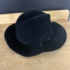 Michele Vintage Felt Hat Fedora Style Black Dress USA Made