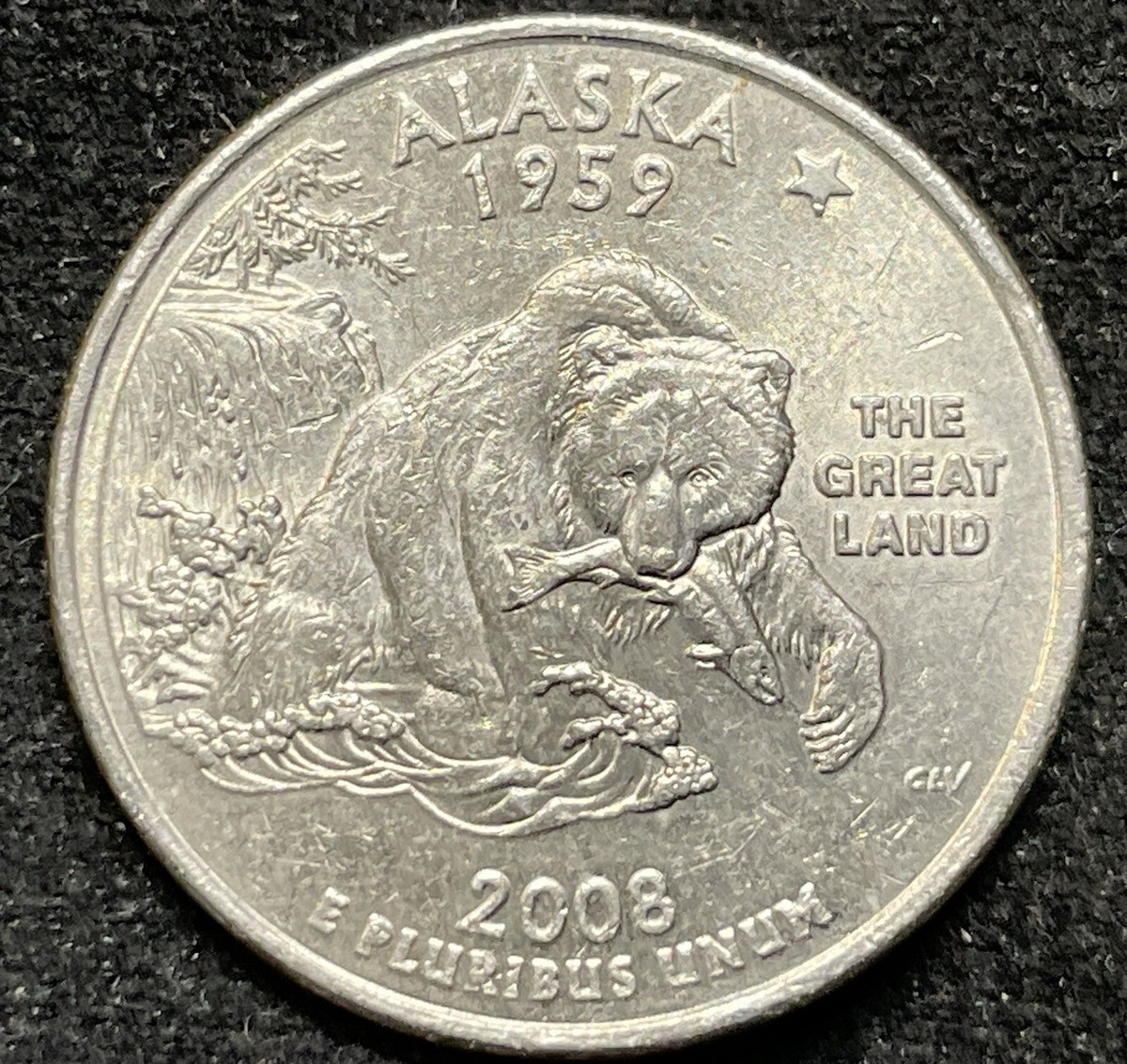 2008-P Alaska Statehood Quarter Extra Claw Die Chip Mint Error | eBay