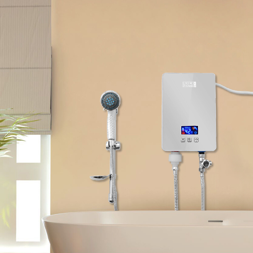 Electric 6KW Tankless Instant Hot Water Heater Under Sink Tap Bathroom ...