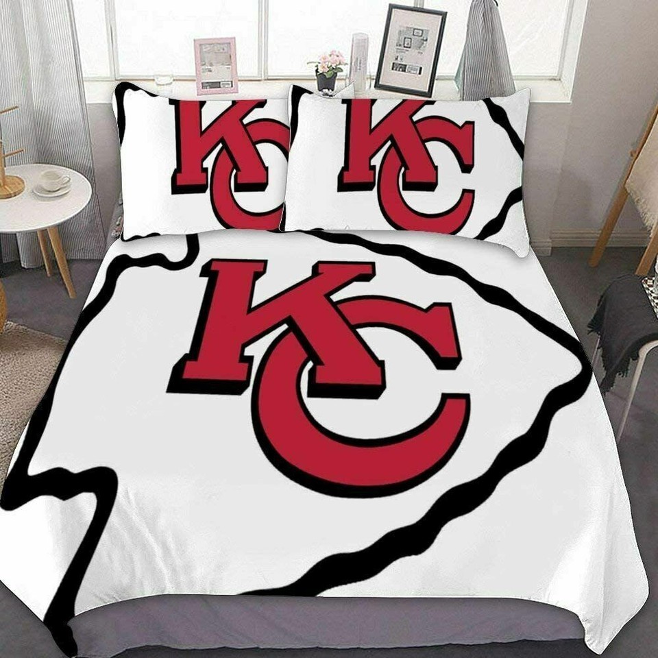 Kansas City Chiefs Comforter Cover 3PCS Bedding Set Duvet Cover