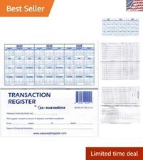 Compact Check Registers with 2024-2026 Calendars - Perfect for Finance Tracking