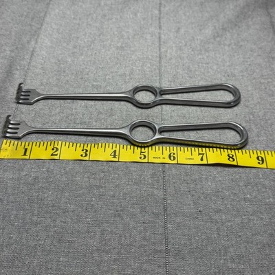 Stainless Steel Rake Retractors Lot 2 OBT244R Surgical Tool Silver Medical