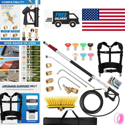 #ad Pressure Washer Wand 24 FT with 4 Adapters for Gas and Electric Machines $214.69
