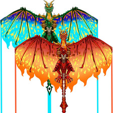 Dragon Kite for Kids  Adults, Easy to Fly Best Beach Kites for Beginners, 300Ft