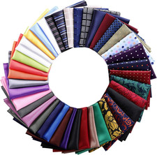40 Pack 8.5X8.5 Inch Pocket Squares for Men Men'S Handkerchief Mens Pocket Squar