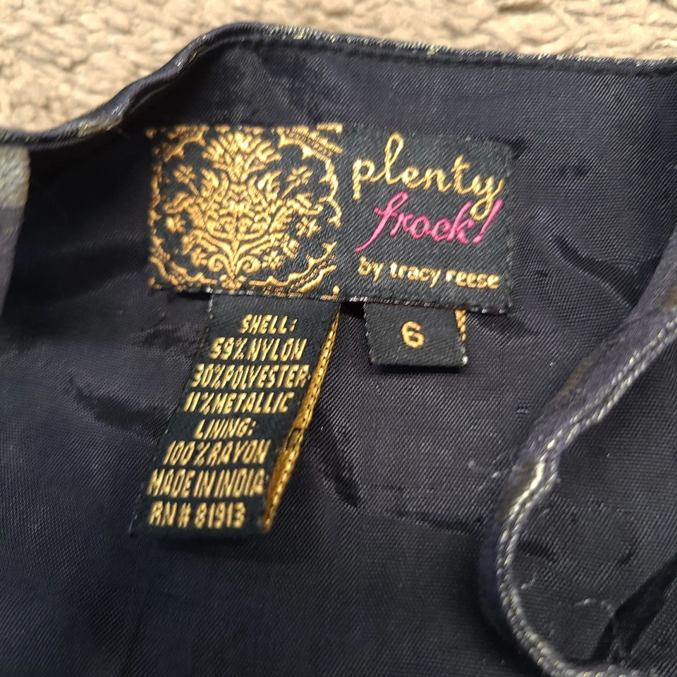 Vestido de Colección Plenty Frock By Tracy Reese Mujer Lunares Talla 6 Hecho en India  Foto 4 de 4