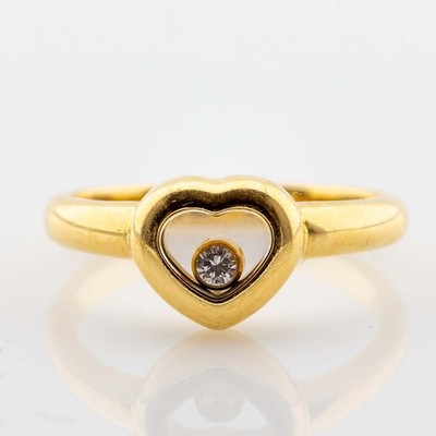 Chopard Happy Diamant Ring 750/18K Gelbgold Diamant 0,05ct F/VS2 Gr. 51