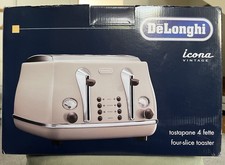 De'Longhi CTOV4003.BG  Icona Vintage  4-Slice Toaster 1800W - Cream