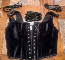 Grommet Lace Up Tie Front Corset Bustier Shapewear Top Renaissance Corset Top