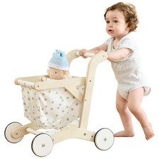 labebe Baby Push Walker Doll Stroller, Push Toy for Toddler, Shopping Cart for G