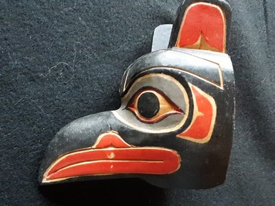 NORTHWEST COAST CLASSIC DESIGN, ''HAWK''  EFFIGY MASK, WY-0626*09223