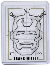 2025 Topps Marvel Chrome Autograph Frank Miller Original Sketch Iron Man 1/1